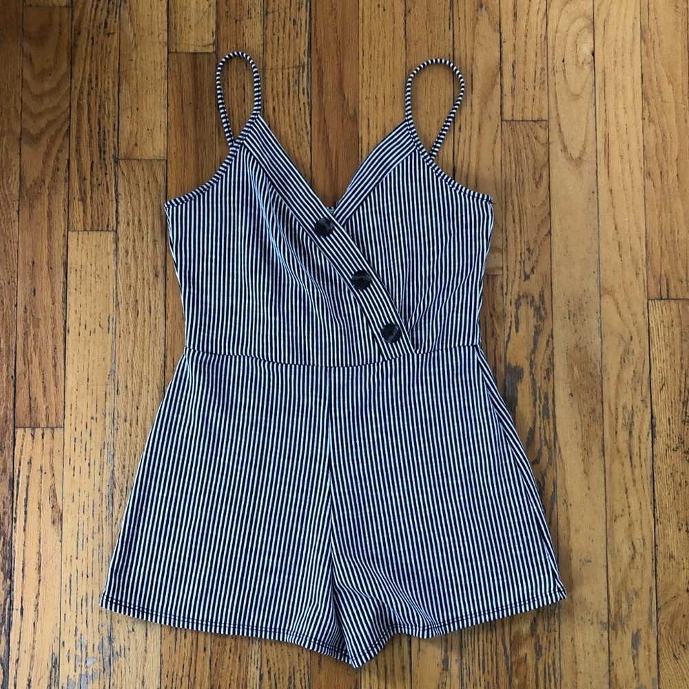 EUC Black & White Romper